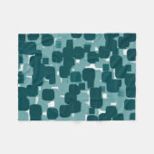 Modern stijlvol Blauwgroen Abstract patroon Fleece Deken (Voorkant (Horizontaal))