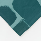 Modern stijlvol Blauwgroen Abstract patroon Fleece Deken (Hoek)