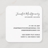 Modern stijlvol Blauwgroen agate & Gold Ribbon op  Vierkante Visitekaartje (Achterkant)