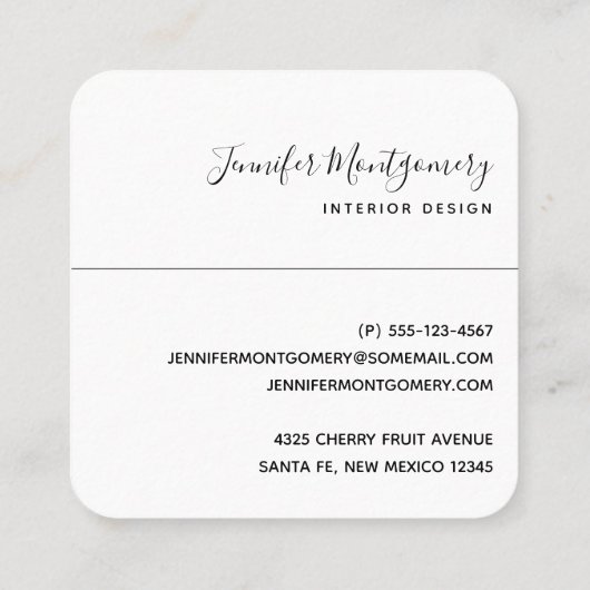 Modern stijlvol Blauwgroen en Gold Agate op wit Vierkante Visitekaartje (Achterkant)