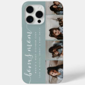 Modern Stijlvol Blauwgroen Fotobonus Moeder Moeder Case-Mate iPhone Case (Achterkant)