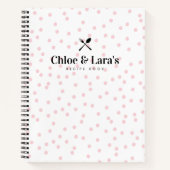 Modern stijlvol blush polka dot blanco recept boek (Voorkant)