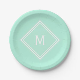 Modern stijlvol Bord Mint Green Custom Monogram