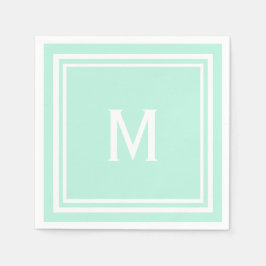Modern Stijlvol Bord Mint Green Monogram Servet