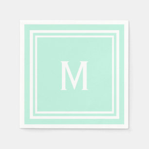 Modern Stijlvol Bord Mint Green Monogram Servet