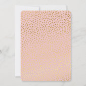 MODERN STIJLVOL BRUILOFT goud confetti spot roze Kaart (Achterkant)