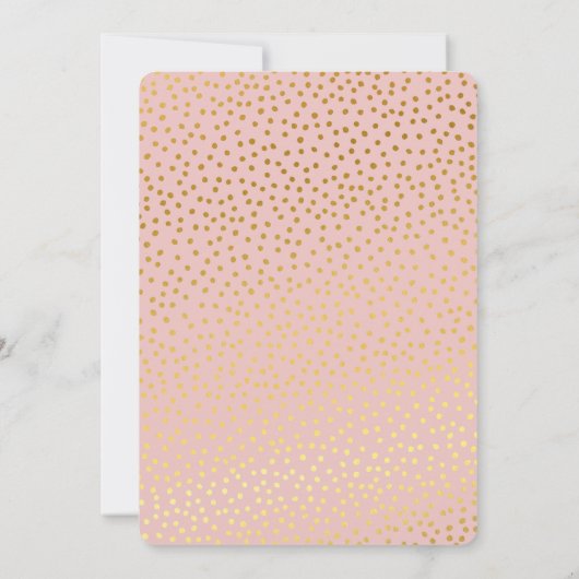 MODERN STIJLVOL BRUILOFT goud confetti spot roze Kaart (Achterkant)