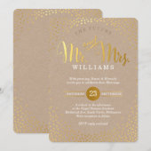 MODERN STIJLVOL BRUILOFT mini gouden confetti kraf Kaart (Voorkant / Achterkant)