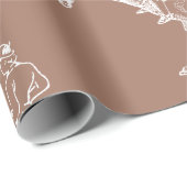 Modern stijlvol bruin wit paardrijden toilet cadeaupapier (Rol Hoek)