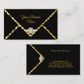 Modern Stijlvol Business Gold Black Diamond edelst Visitekaartje (Voorkant / Achterkant)