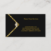 Modern Stijlvol Business Gold Black Diamond edelst Visitekaartje (Achterkant)
