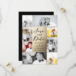 Modern Stijlvol Calligrafie Script 8 Multi Photo Save The Date