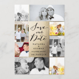 Modern Stijlvol Calligrafie Script 8 Multi Photo Save The Date