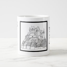Modern stijlvol Castle Black and White Grote Koffiekop