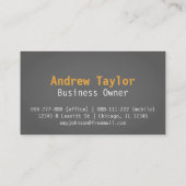 Modern, stijlvol, chic, Mover Company, Oranje Truc Visitekaartje (Achterkant)