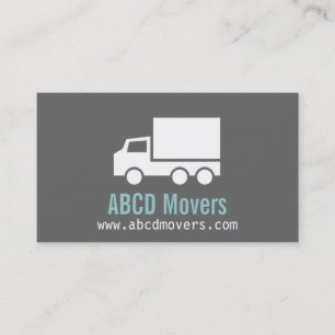 Modern, stijlvol, chic, Mover Company, white Truck Visitekaartje