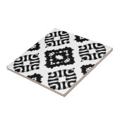 Modern Stijlvol Chique Zwart-wit Geometrisch Tegeltje (Zijkant)