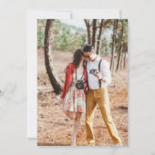 Modern Stijlvol Couple 6 Foto Wedding Invitation Kaart (Achterkant)