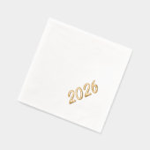 Modern Stijlvol Custom 2026 New Years Party Gold Folie Servetten (Links)