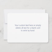 Modern stijlvol dank u | Gouden tekst en marinebla Bedankkaart (Achterkant)