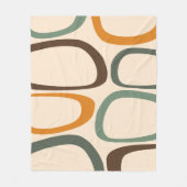 Modern stijlvol decoratief Abstract patroonbruin Fleece Deken (Voorkant)