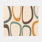 Modern stijlvol decoratief Abstract patroonbruin Fleece Deken (Voorkant (Horizontaal))