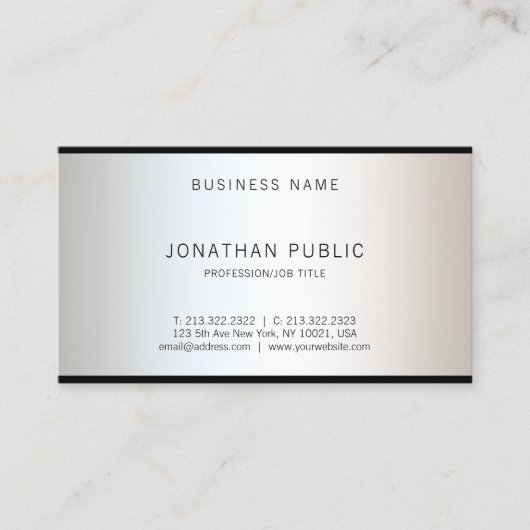 Modern stijlvol design met stijlvolle vormgeving visitekaartje (Voorkant)