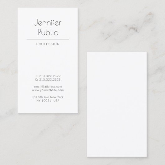 Modern stijlvol design stijlvol, glad, trendy luxe visitekaartje (Voorkant / Achterkant)