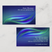 Modern stijlvol diepblauw visitekaartje (Voorkant / Achterkant)