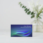 Modern stijlvol diepblauw visitekaartje (Staand voorkant)