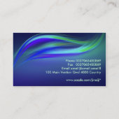 Modern stijlvol diepblauw visitekaartje (Achterkant)