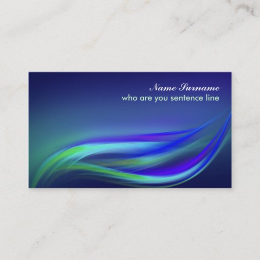 Modern stijlvol diepblauw visitekaartje (Voorkant)