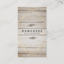 Modern stijlvol, donker hout - verticaal Visitekaa