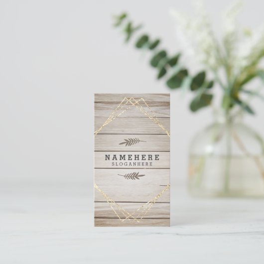 Modern stijlvol, donker hout - verticaal Visitekaa Visitekaartje (Staand voorkant)