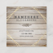 Modern stijlvol, donker Visitekaartje met houten v (Achterkant)