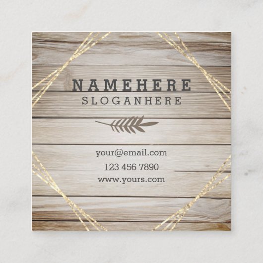 Modern stijlvol, donker Visitekaartje met houten v (Achterkant)