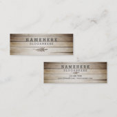 Modern stijlvol, donkerbruine koffiehout, mini-Vis Mini Visitekaartje (Voorkant / Achterkant)