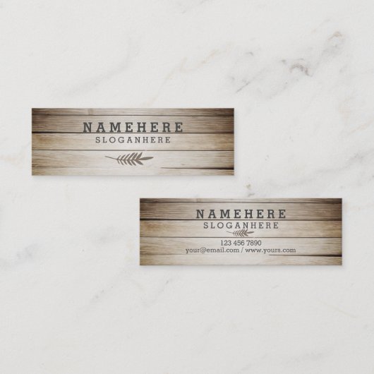 Modern stijlvol, donkerbruine koffiehout, mini-Vis Mini Visitekaartje (Voorkant / Achterkant)