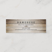 Modern stijlvol, donkerbruine koffiehout, mini-Vis Mini Visitekaartje (Achterkant)