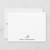 Modern Stijlvol Eenvoudig Script Monogram Note Kaa Kaart (Voorkant)