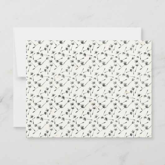 Modern Stijlvol Eenvoudig Script Monogram Note Kaa Kaart (Achterkant)