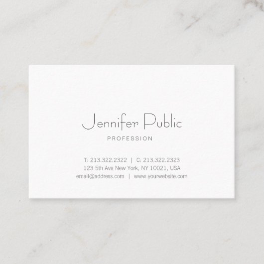 Modern Stijlvol Eenvoudige Sjabloon Professionele  Visitekaartje (Voorkant)