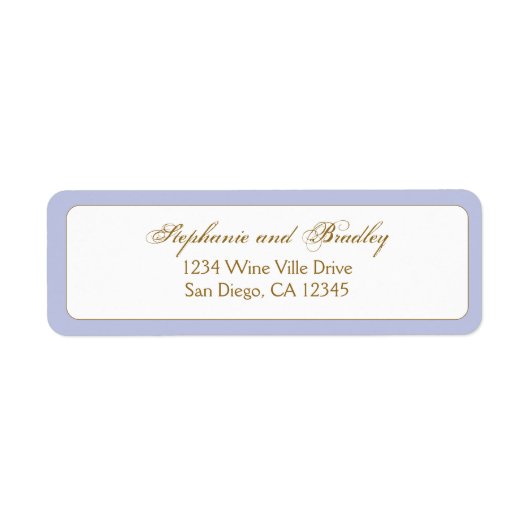 Modern Stijlvol Elegant Bruiloft Retouradres Etiket (Voorkant)
