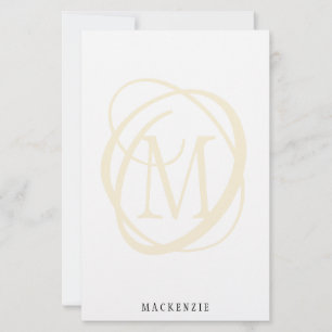 Modern stijlvol elegant goudmonogram briefpapier