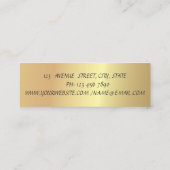 Modern stijlvol elegant groen Lotus Mini Visitekaartje (Achterkant)