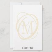 Modern stijlvol elegant monogram briefpapier (Voorkant)