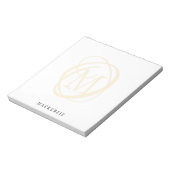 Modern stijlvol elegant monogram notitieblok (Linkerzijde)