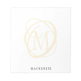 Modern stijlvol elegant monogram notitieblok