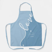 Modern stijlvol Elegant Script Moederdag Blue Schort (Voorkant)