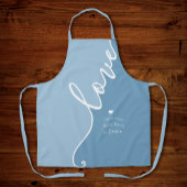 Modern stijlvol Elegant Script Moederdag Blue Schort